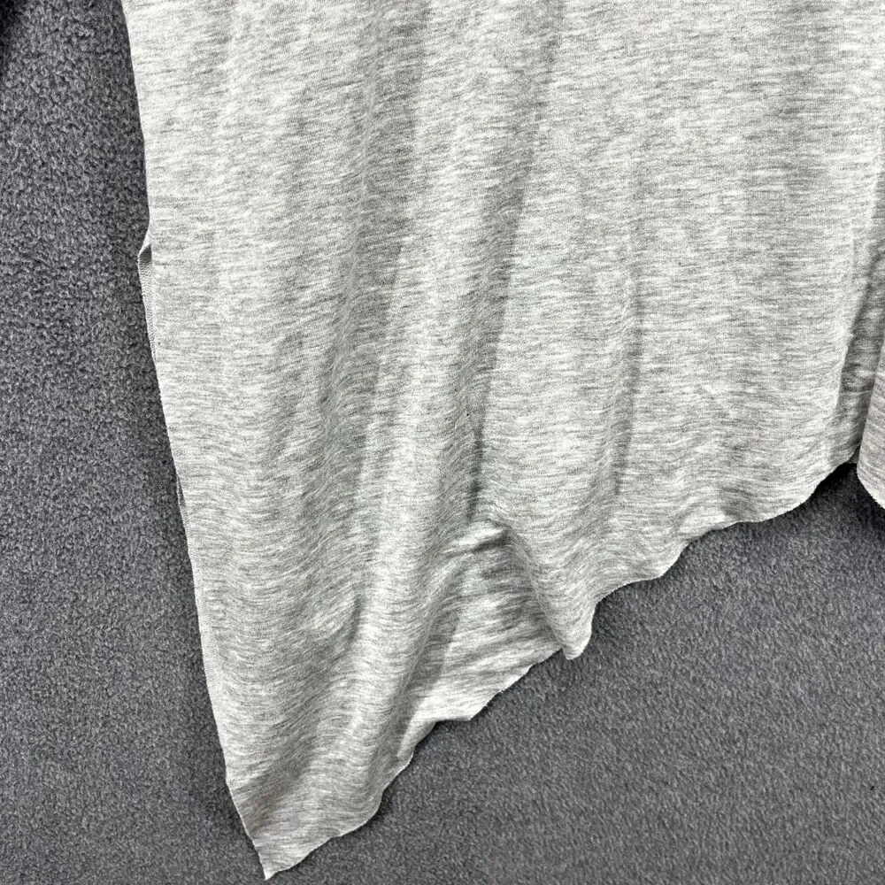 KLD Sweater Womens Small Gray Tunic Boxy Oversized raw hem‎ dolman sleeve